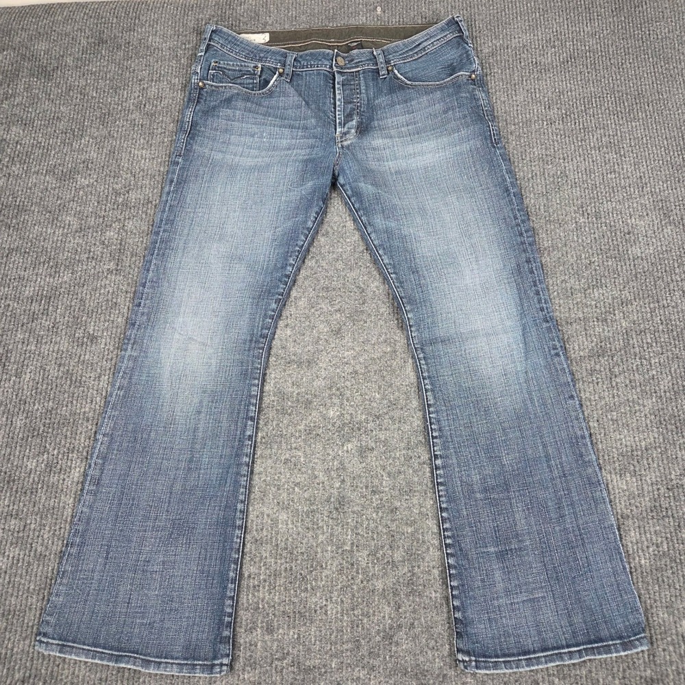 BDG King Bootcut Jeans Mens 36x30 Blue Stretch Denim Button Fly Medium Wash